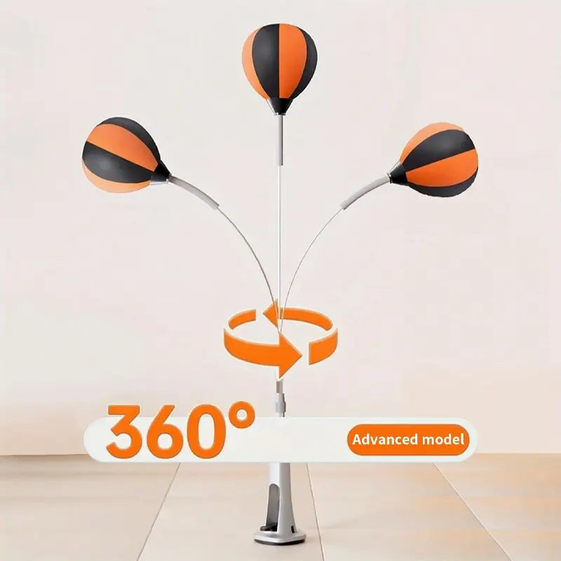 Adjustable Height Punching Bag Adults/Kids, Sturdy Steel Frame | Strong Anti-Tip Suction Cups, Reflective Aids | Indoor Home Gym Sandbag for Agility/Boxing/Reflex Drills | Orange/Black, Durable | Boxing Speed Trainer | Gift for Christmas