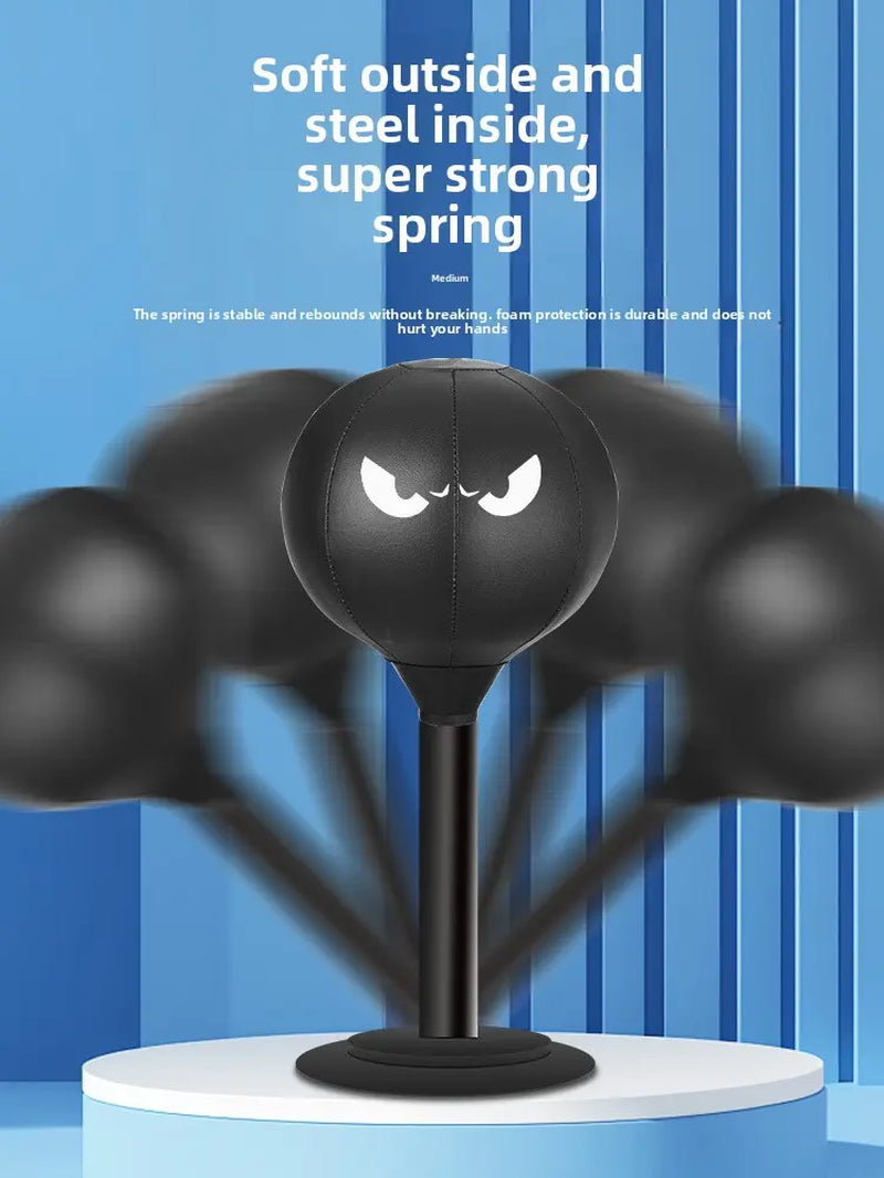 Suction Cup Desktop Punching Bag — Mini Boxing Trainer. Strong Suction Cup, Fast-Rebound Carbon Steel Spring, High-Elastic PU Ball. Stress Relief for Office/Home/Parties. Fun Gift for Adults & Kids.