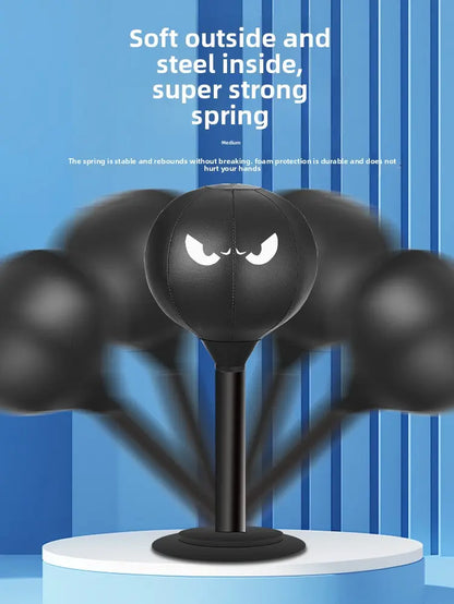 Suction Cup Desktop Punching Bag — Mini Boxing Trainer. Strong Suction Cup, Fast-Rebound Carbon Steel Spring, High-Elastic PU Ball. Stress Relief for Office/Home/Parties. Fun Gift for Adults & Kids.