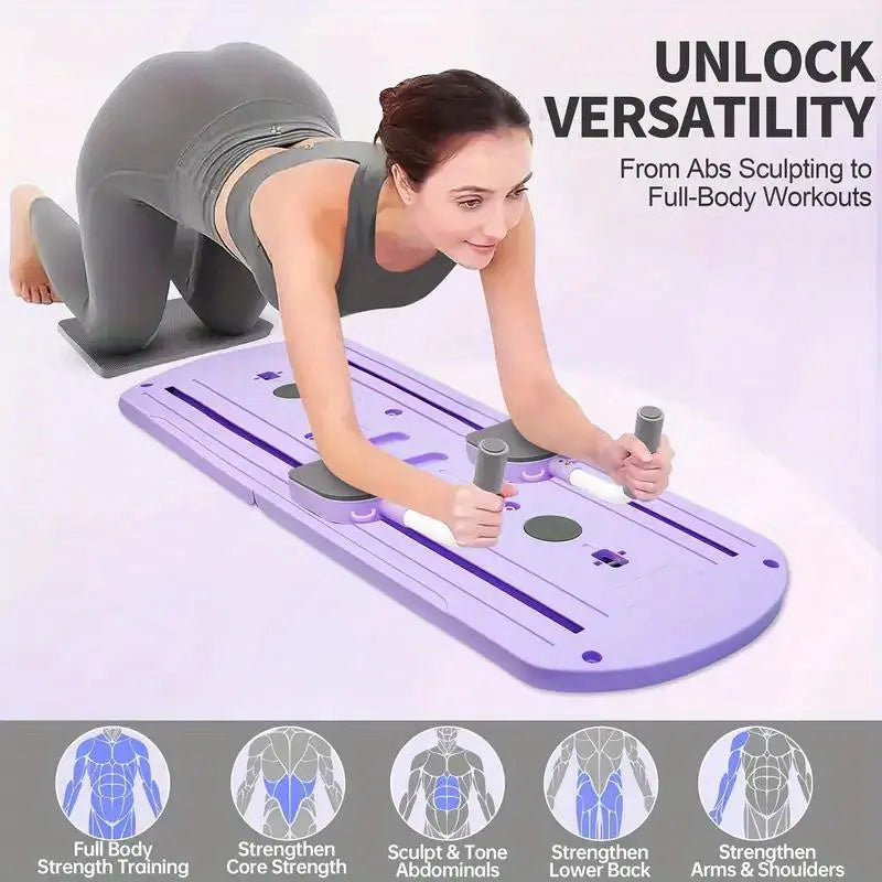 8-in-1 Multifunctional Folding Stretch Board - Durable PP Material, Deformation-Resistant Design, Home Fitness Equipment with Resistance Bands, Compact and Convenient Storage, Ideal Gift for Fitness Enthusiasts