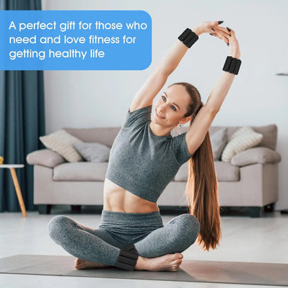 Wrist Weights, 2Pack Adjustable Silicone Weighted Bangles for Women and Men, Wearable Wrist Ankle Weights Suitable for Yoga, Walking and Gym, Arm & Leg Workout