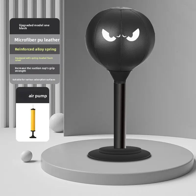 Suction Cup Desktop Punching Bag — Mini Boxing Trainer. Strong Suction Cup, Fast-Rebound Carbon Steel Spring, High-Elastic PU Ball. Stress Relief for Office/Home/Parties. Fun Gift for Adults & Kids.