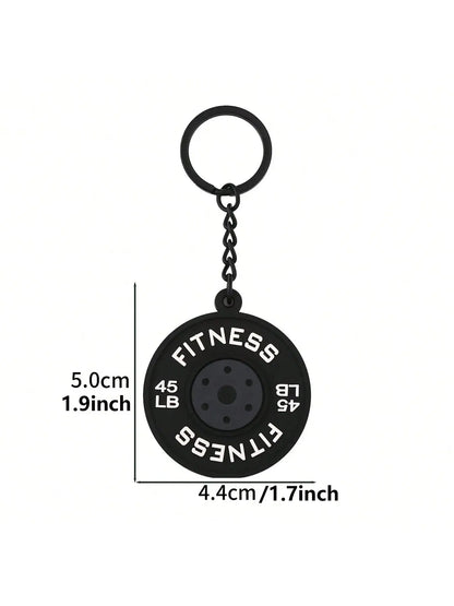Sports Water Bottle Series Design, Fitness Exercise Accessories, Fashion Savior Keychain, Trendy Cute Keychain, Fitness Series Barbell Dumbbell Plate Exercise Water Pendant, Backpack Pendant, Suitable for Sports Men and Women Gifts