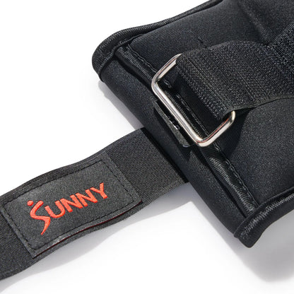SUNNY Adjustable Ankle Weights Set of 2 1-5 Lbs 1Lb Removable Weights Padded Durable Sweat Resistant Customizable Fit for Home Gym Workouts Walking Running Jogging Cardio Pilates Strength Training Aerobics Fitness Exercise Toning Endurance Muscle Building